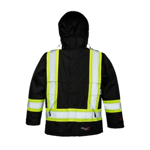 Viking 3907FRJ Professional Journeyman FR Hi-Viz Safety Jacket with Hood