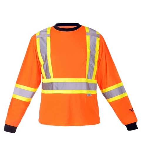 Viking 6015 Hi-Viz Long Sleeve T-Shirt with 50+ UPF Sun Protection