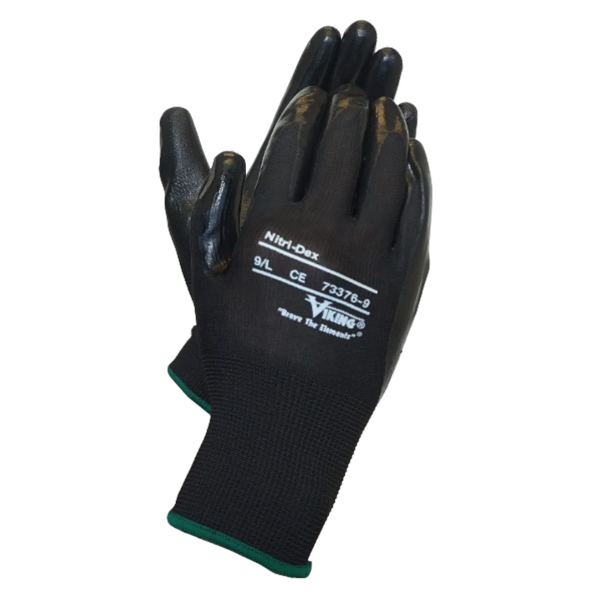 Viking 73376 Nitri-dex Black Work Gloves