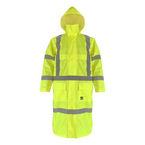 Viking D6323LCG Lime Green Hi-Viz Safety Long Coat