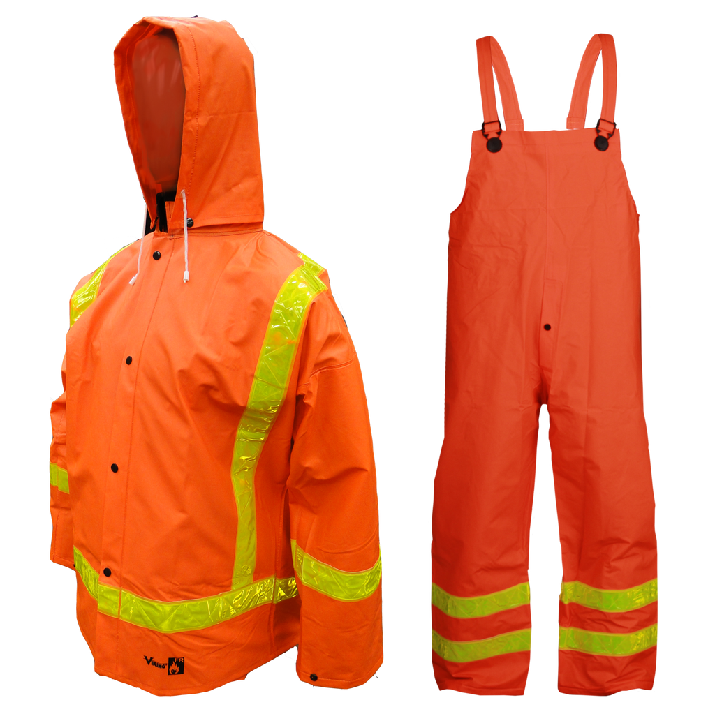 Viking 2110FR Open Road FR Hi-Viz Orange 3 Piece Safety Suit